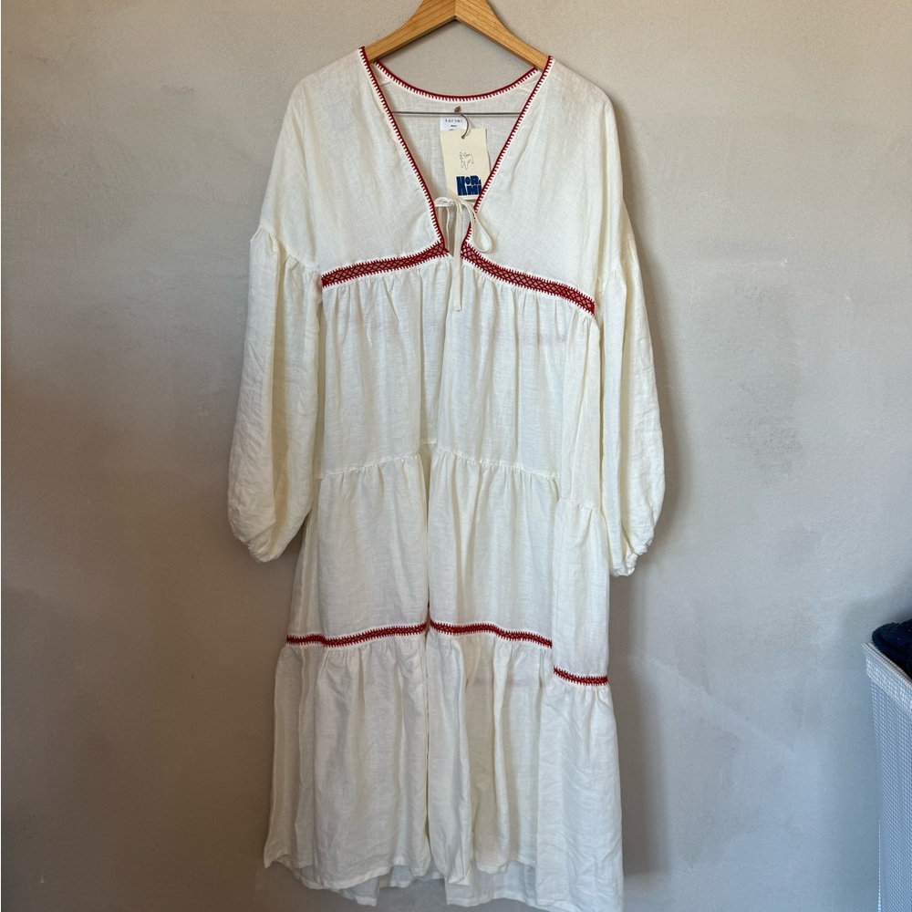 Korimi Embroidered linen dress
